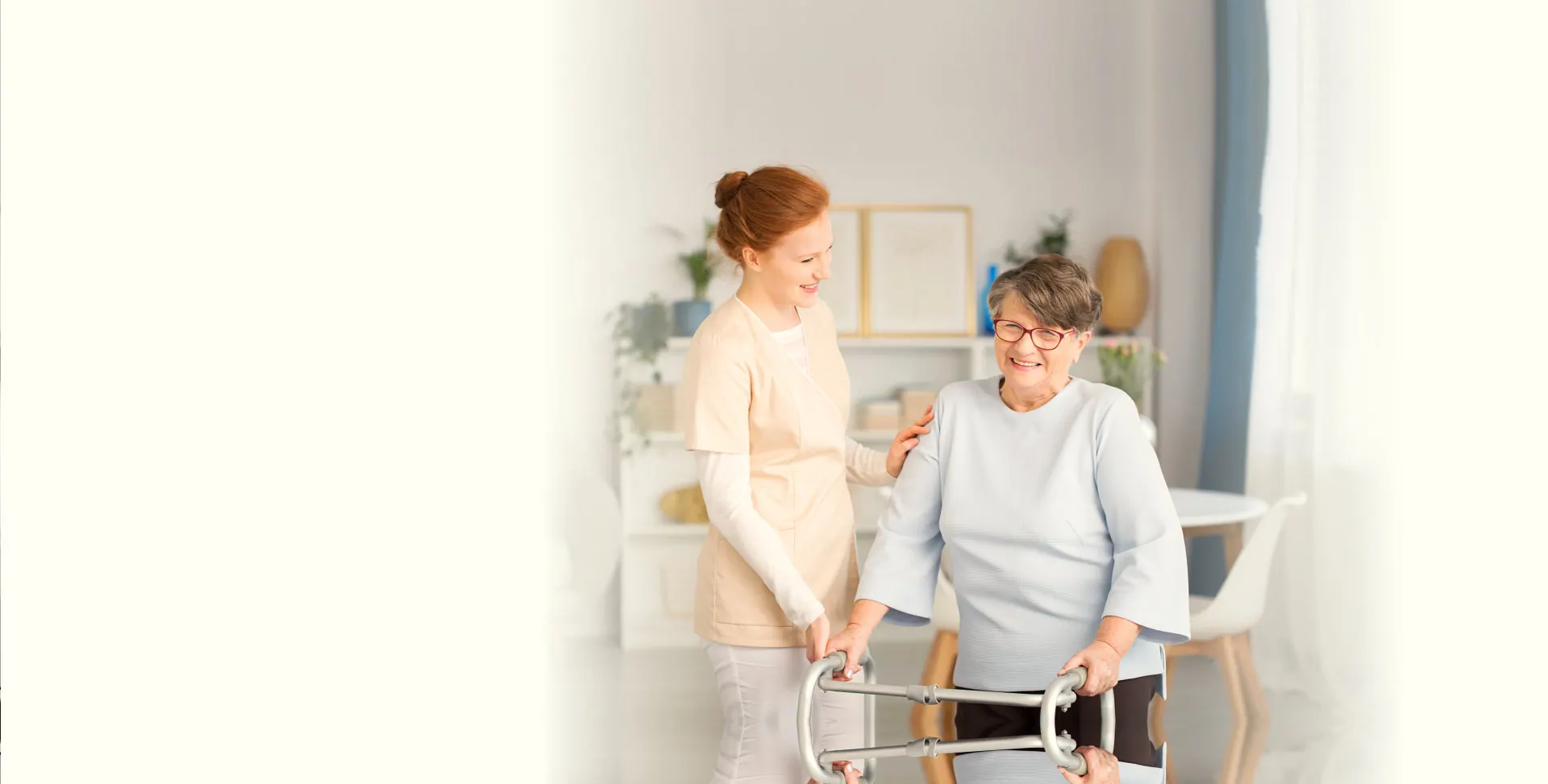 senior woman with her caregiver